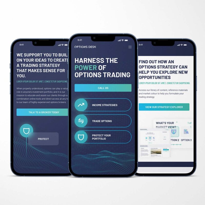 OptionsDesk- Mobile display