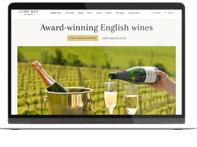 eCommerce design and digital marketing for fine English winery