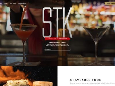 a screenshot of the STK website homepage