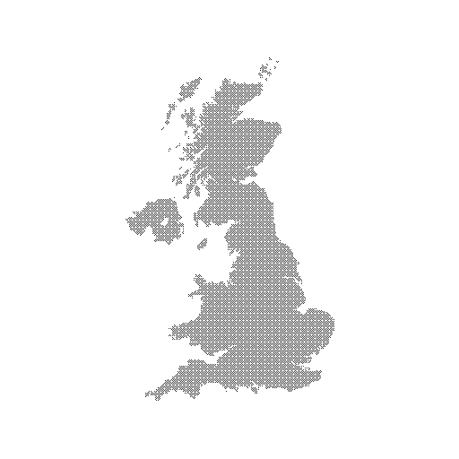 Heat points popping up on UK map gif