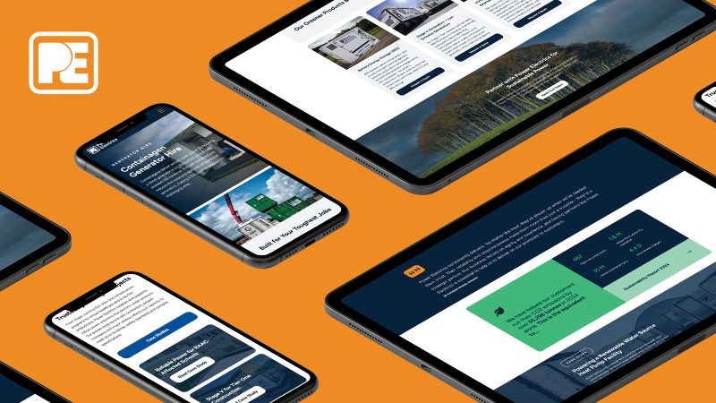 An array of different devices displaying website mockups