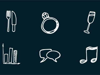 Library of 6 icons designed for the ITVH website event categories