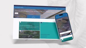 Website and mobile mockup for The Inner Temple showing an event registration form on desktop and an article page on mobile.
